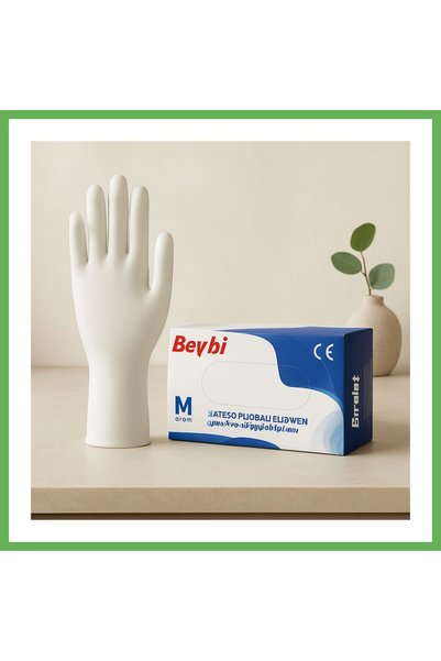 TheGencoo Powdered Latex Examination Gloves, Size M, Pack of 100, GEN01