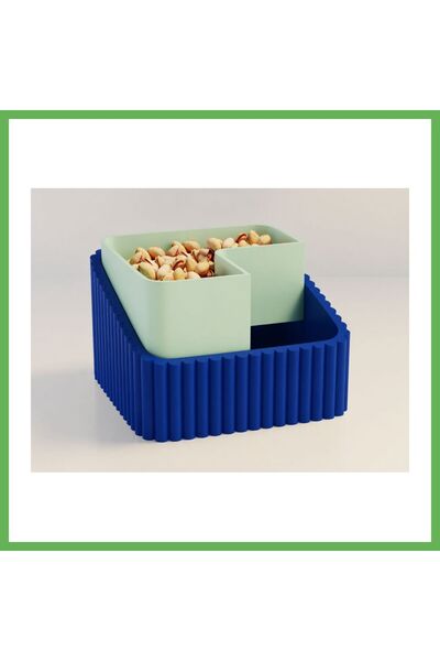 TheGencoo 3D-Printed Pistachio Bowl - Dual-Chambered Shell Separator Serving ...