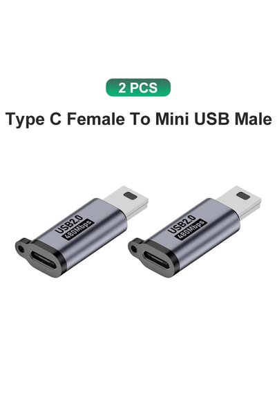 Choice 2x USBC to MiniUsb Mini USB to Micro USB Adapter Micro USB Female to M...