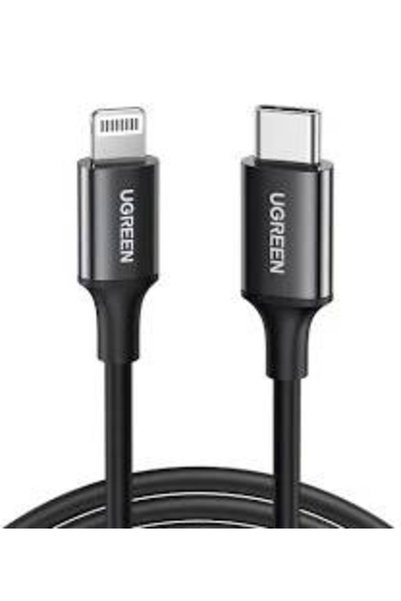 Other سلك شاحن يوجرين USB-C إلى آيفون بطول 1 م - أسود