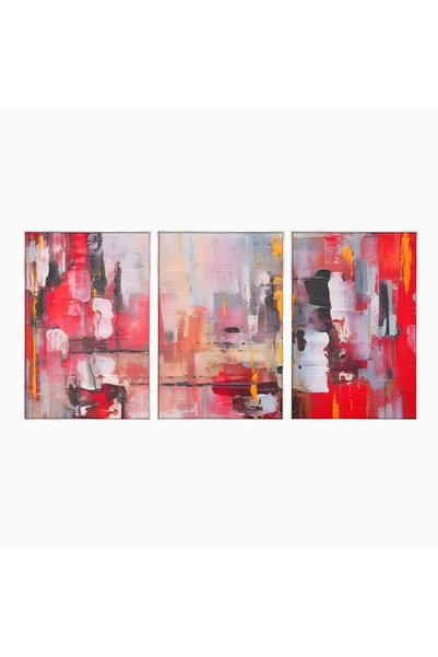 Luxcanva Set 3 Tablouri Canvas Relaxare 240x120 cm (3 x 80x120) cu Rama Argin...