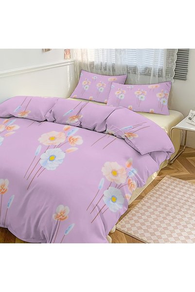 LEADER GLOBAL Modern Bohemian Decorative Bedding Set 3Pcs, Bedroom Bedding Kit