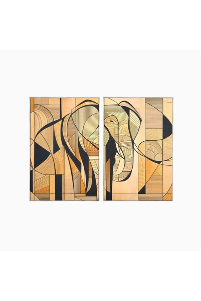 Luxcanva Set 2 Tablouri Canvas Contururi Naturale 100x70 cm (2 x 50x70) cu Ra...