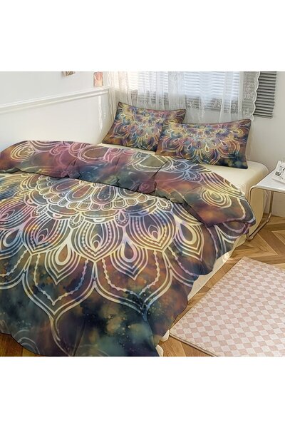 LEADER GLOBAL Boho Modern Bedding Set 3 Pieces, Soft Household Bedroom Bedding