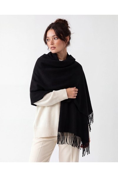 Womengrom Women's Soft Textured Tasseled Shoulder Shawl