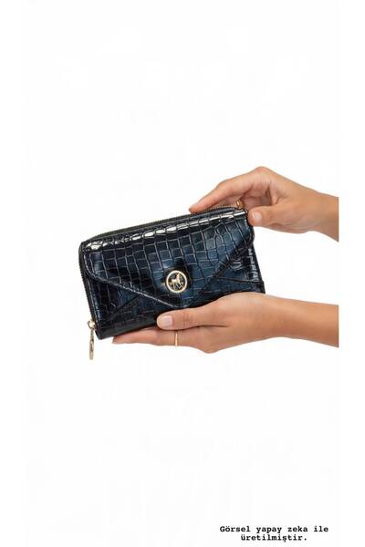 Generic Brand Women's Patent Leather Medium-Sized 17x9 cm Wallet