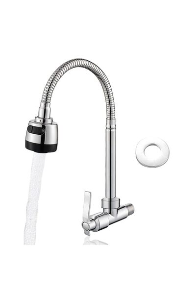 HASTHIP ® Wall-Mounted Kitchen Sink Faucet, 360° Swivel High-Arc Water Tap wi...