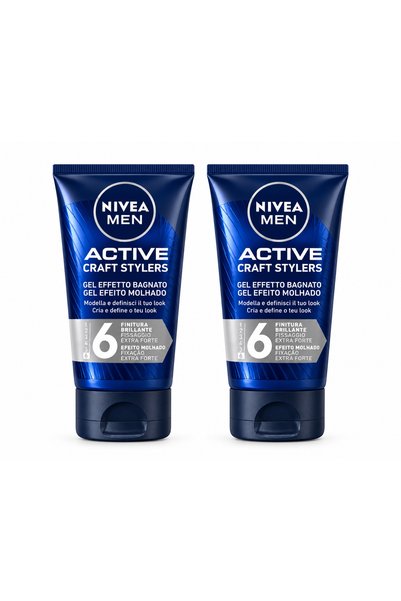NIVEA MEN Active Craft Stylers Islak Görünümlü Güçlü Tutuşlu Saç Jölesi 150 m...