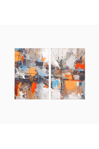 Luxcanva Set 2 Tablouri Canvas Un Dans Al Culorilor 200x150 cm (2 x 100x150) ...