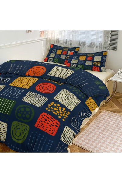 LEADER GLOBAL Elegant Bohemian Decor Bedding Set 3 Pieces, Duvet & Pillowcases