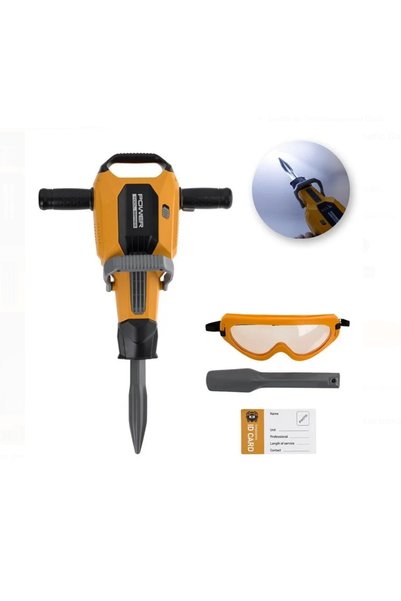 Generic Brand Jucarie Ciocan Pneumatic Galben cu Ochelari & Sunet 40cm