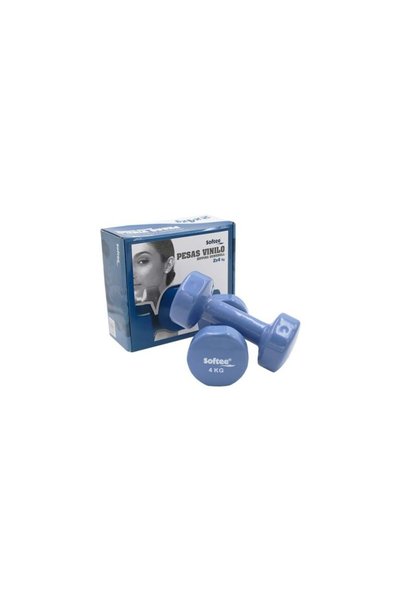 JIM SPORTS TECHNOLOGY Vinyl dumbbells, hexagonal, 4 kg