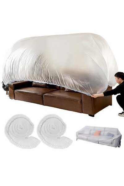 GENERAL 2 PCS Furniture Dust Covers with Elastic, [17 x 7.8 Ft] Extra Large D...