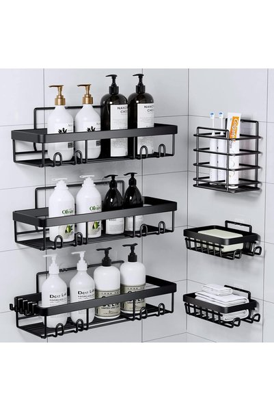URbazaar 6 Pack Shower Caddy,Adhesive Bath Corner Caddy Shower Organizer,Rust...
