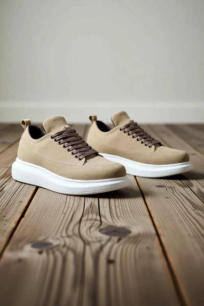 BENERLY Men's Lace-Up Suede Sneakers with Platform Soles, Orthopedic Insoles,...