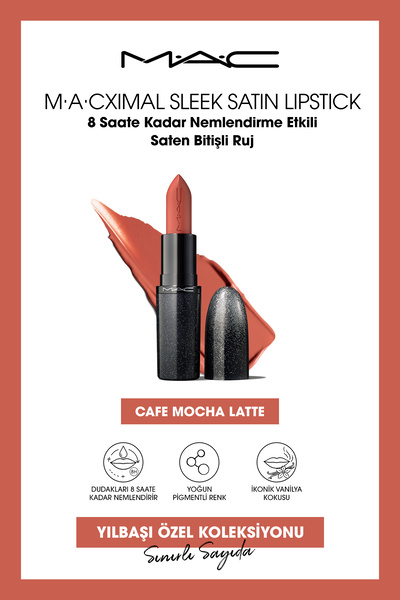 M.A.C M·A·Cximal Sleek Satin Lipstick – 8 Saate Kadar Nemlendirme Etkili Sate...