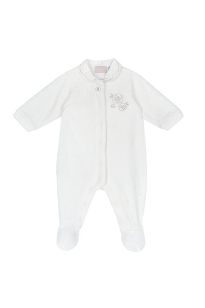 Chicco Salopeta bebelusi din velur, Alb, 00319-69MFCI