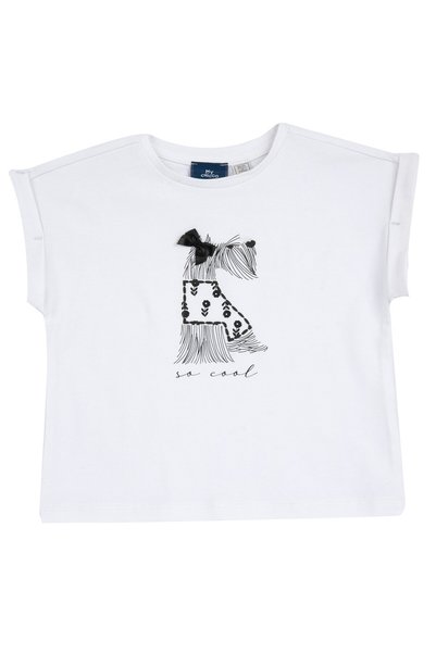 Chicco Tricou copii Chicco, alb cu model, 01726-70MC