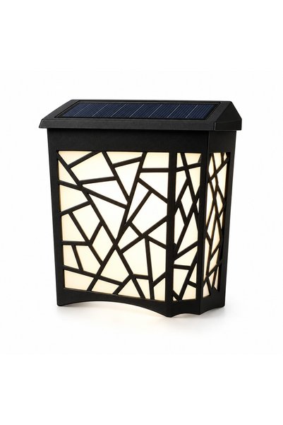Luxis Lampă solară ambientală RGB, abajur geometric și corp negru