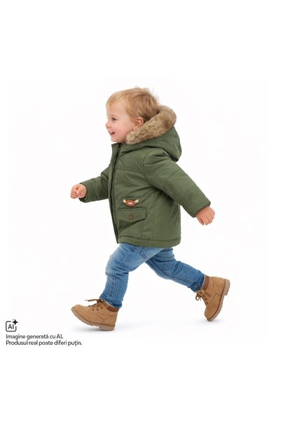 Chicco Jacheta bebelusi Chicco, gluga detasabila, Verde, 00679-69MFCO