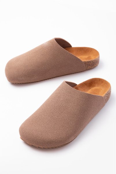 BENERLY Men's Genuine Suede Leather-Sole, Laceless Clogs with Orthopedic Inso...
