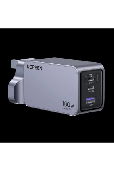 Generic Brand شاحن جداري يوجرين نيكسود بمنفذين USB-C وبمنفذ USB بقوة 100 واط ...