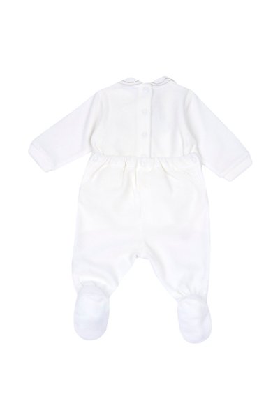Chicco Salopeta bebelusi din velur, Alb, 00318-69MFCI