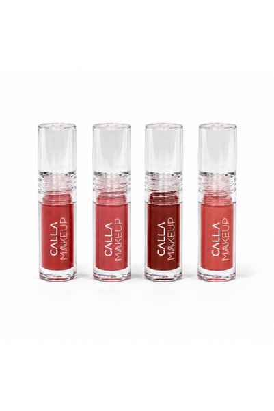 CALLA Makeup مجموعة ميني لمعان الشفاه - 4 قطع