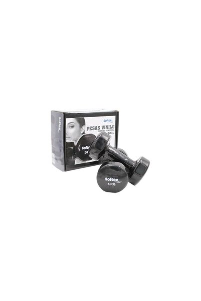 JIM SPORTS TECHNOLOGY Vinyl dumbbells, hexagonal, 5 kg