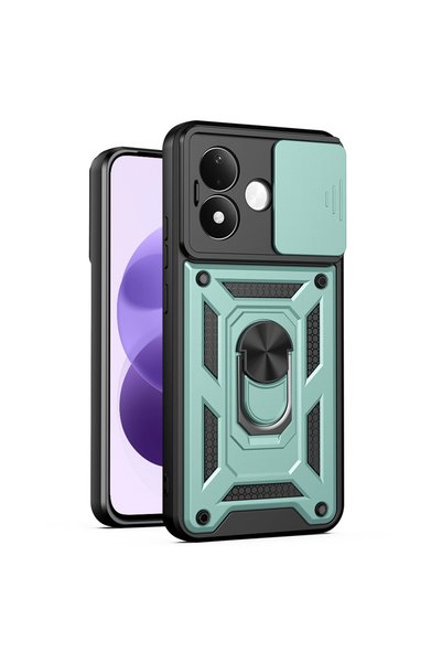 Aiyando Husa pentru Xiaomi Redmi Note 17 4G, 5G Ring Armor Kickstand Tough Ru...