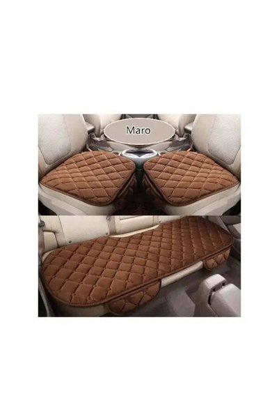 NO BRAND Set 3 x huse de protectie pentru scaunele auto - Maro
