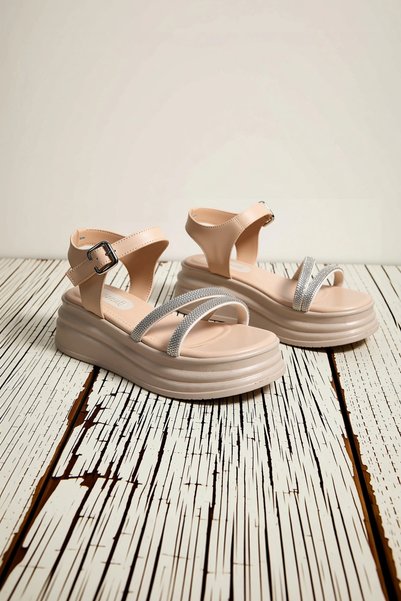 BENERLY Women's Orthopedic Sandals with Buckles, Rhinestones, and Straps; Ank...