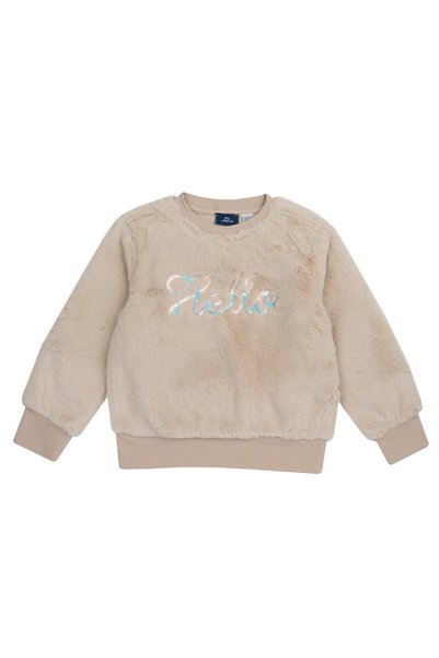 Chicco Bluza groasa copii Chicco, bej cu model, 00087-69MC