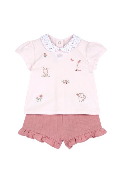 Chicco Tricou copii si pantaloni scurti Chicco, Roz prafuit, 01761-70MFCI