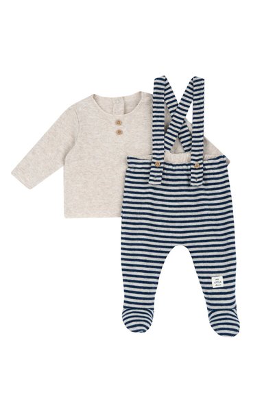 Chicco Costumas bluza si salopeta bebe Chicco, botosei, Bej, 00610-69MFCI