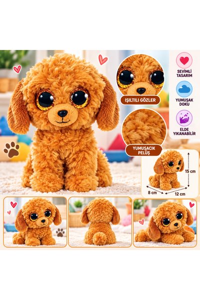 NW NessiWorld Plush Dog: Golden Poodle Noodles, 15 cm