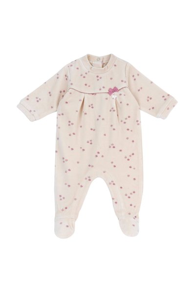 Chicco Salopeta bebelusi Chicco, Bej cu model, 02366-71MFCI