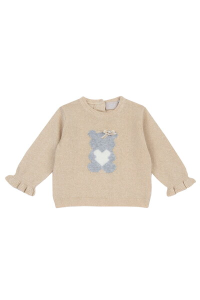 Chicco Pulover bebelusi tricotat, Bej, 00099-69MFCO