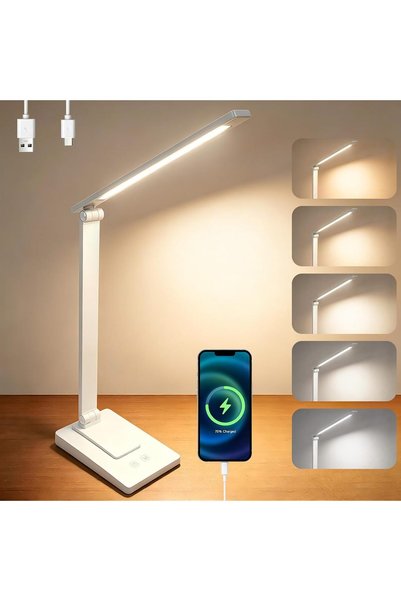 NECOMI Desk Lamp, 5 Color Modes & Infinitely Dimmable, Eye‑Caring 44‑LED Read...