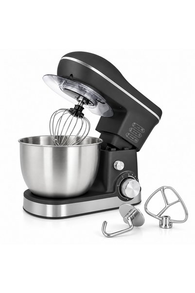 Luxis Mixer cu bol inox de 4 L, 1600 W, 6 viteze și funcție Puls, 3 în 1