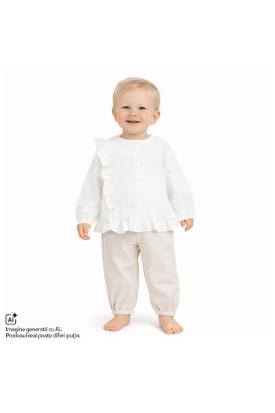 Chicco Bluze copii cu volane, Alb, 01227-70MC