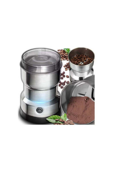 NO BRAND Pachet 2 buc - Rasnita electrica de cafea, inox, 14500RPM, pentru bo...