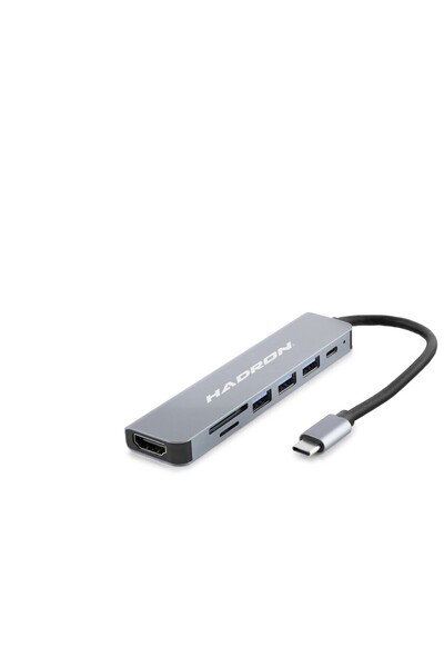Marsilyan Type-C Hub Hdmi 4K Usb 3.0 Kart Okuyucu 7 Port - Gri HDX7835 TG-BSVA43