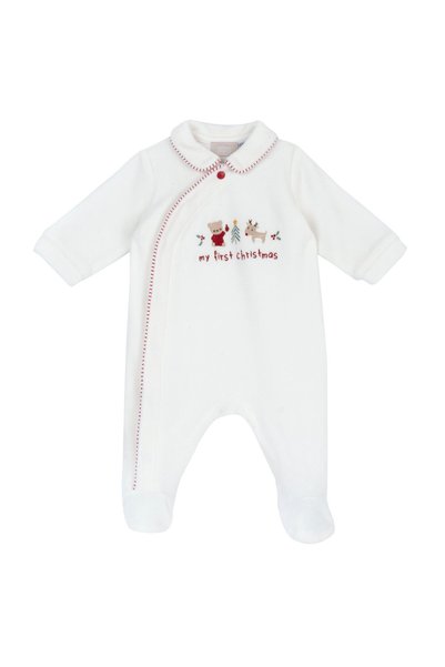 Chicco Salopeta bebelusi din velur, Crem, 02940-71MFCI
