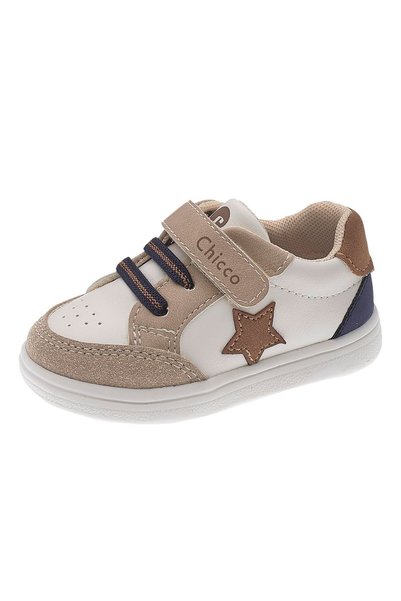 Chicco Pantofi sport bebe Gozzy, Alb cu bej, 21052-69P