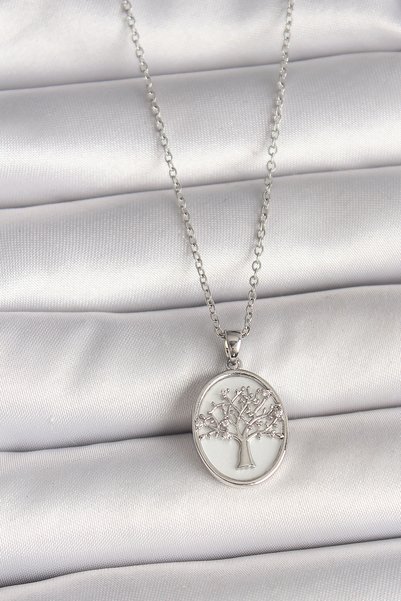 Skygo 316L Steel Silver Color Chain Zircon Stone Embroidered White Enamel Tre...