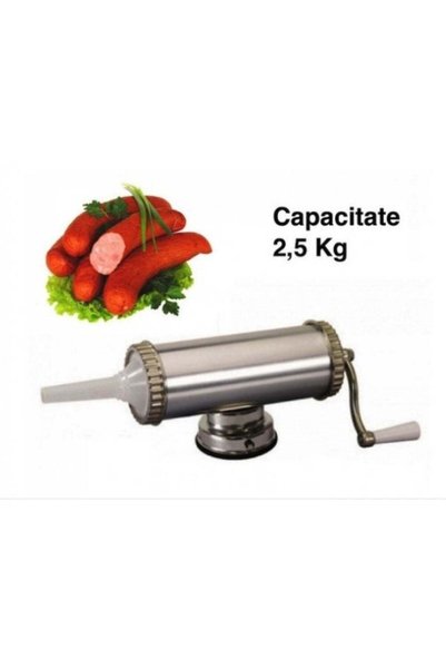 NO BRAND Masina din inox de umplut carnati - capacitate 2.5 kg