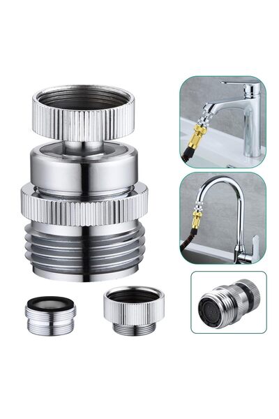 GENERAL Faucet Adapter with Aerator, Sink Faucet to Garden Hose Adapter, Fauc...