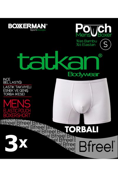TATKAN BODYWEAR BOXXERMAN - 3'LÜ PAKET - İNCE - BAMBU TORBALI BOXERSHORT
