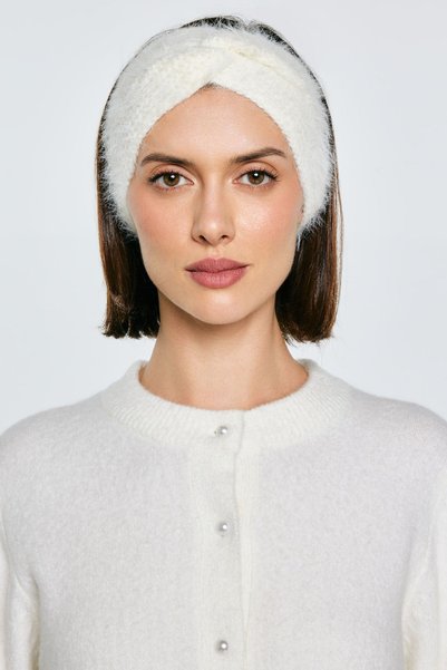 Big Star Bentiță damă cu împletitură decorativă crem Holia 103 ONE SIZE